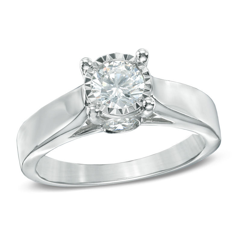 1 CT. T.W. Diamond Engagement Ring in 10K White Gold