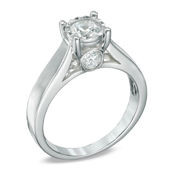 1 CT. T.w. Diamond Engagement Ring in 10K White Gold