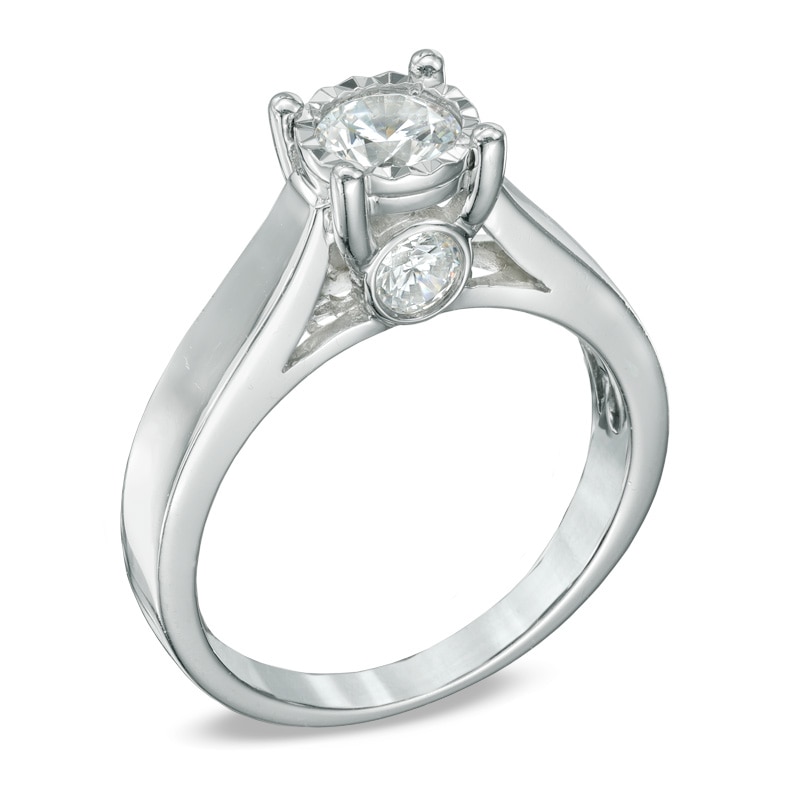 1 CT. T.W. Diamond Engagement Ring in 10K White Gold
