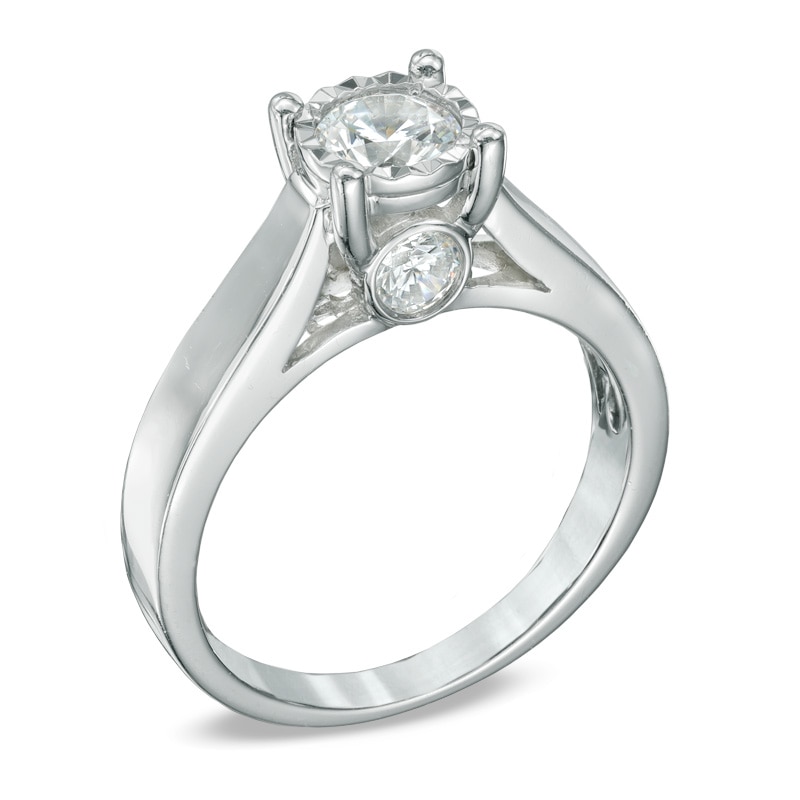 Main Image 2 of 1 CT. T.W. Diamond Engagement Ring in 10K White Gold