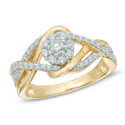 gold and silver engagement ring