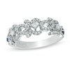 Thumbnail Image 1 of Vera Wang Love Collection 1/2 CT. T.W. Diamond and Blue Sapphire Curlique Band in 14K White Gold