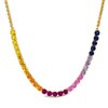 Thumbnail Image 1 of Lab-Created Multi-Gemstone Necklace in Sterling Silver with 18K Gold Plate