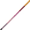 Lab-Created Multi-Gemstone Bracelet in Sterling Silver with 18K Gold Plate - 7.25"