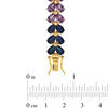 Thumbnail Image 1 of Pear-Shaped Lab-Created Multi-Gemstone Bracelet in Sterling Silver with 18K Gold Plate - 7.25"