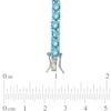Thumbnail Image 2 of Swiss Blue Topaz Tennis Bracelet in Sterling Silver - 7.25"