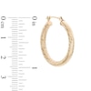 Thumbnail Image 2 of 25mm Textured Hoop Earrings in 14K Gold