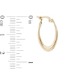 Thumbnail Image 1 of Double Oval Hoop Earrings in 14K Gold