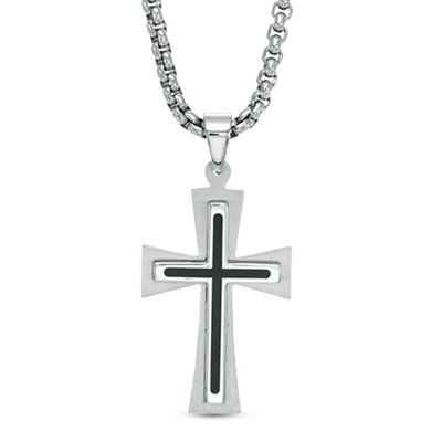 Men's Stacked Cross Pendant in 