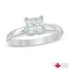 Thumbnail Image 0 of 1 CT. Certified Canadian Princess-Cut Diamond Solitaire Engagement Ring in 14K White Gold (I/I1)