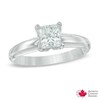 Thumbnail Image 1 of 1 CT. Certified Canadian Princess-Cut Diamond Solitaire Engagement Ring in 14K White Gold (I/I1)