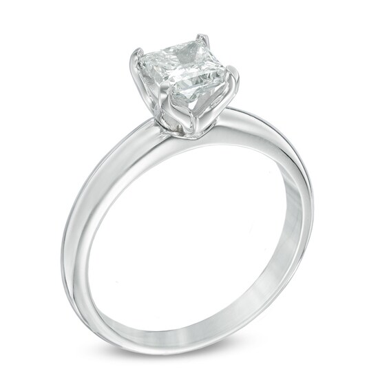 1 CT. Certified Canadian Princess-Cut Diamond Solitaire Engagement Ring in 14K White Gold (I/I1