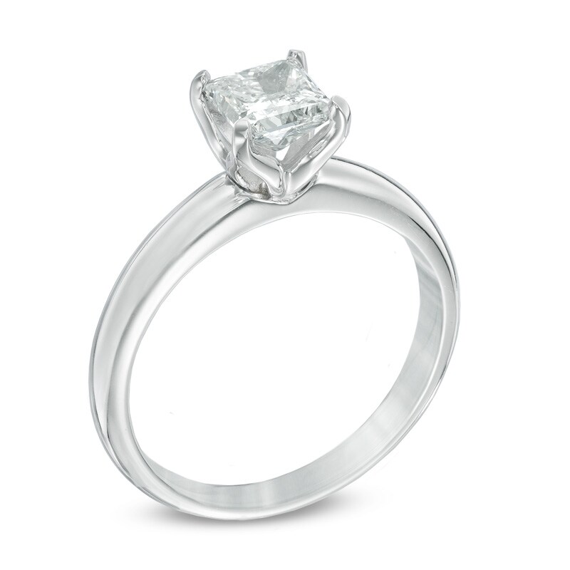 Main Image 2 of 1 CT. Certified Canadian Princess-Cut Diamond Solitaire Engagement Ring in 14K White Gold (I/I1)