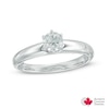 Thumbnail Image 1 of 1/2 CT. Certified Canadian Diamond Solitaire Engagement Ring in 14K White Gold (I/I1)