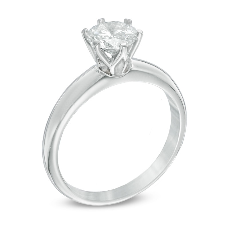 Main Image 2 of 1 CT. Certified Canadian Diamond Solitaire Engagement Ring in 14K White Gold (I/I1)