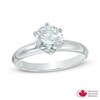 Thumbnail Image 0 of 1-1/2 CT. Certified Canadian Diamond Solitaire Engagement Ring in 14K White Gold (I/I1)