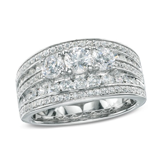 2 CT. T.w. Diamond Past Present Future® Ring in 14K White Gold