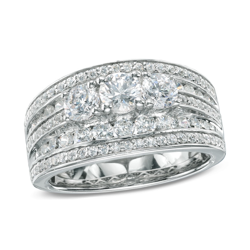 Main Image 1 of 2 CT. T.W. Diamond Past Present Future® Ring in 14K White Gold