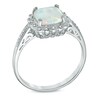 Thumbnail Image 2 of Lab-Created Opal and 1/10 CT. T.W. Diamond Pendant, Ring and Earrings Set in Sterling Silver - Size 7