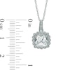 Thumbnail Image 4 of Lab-Created White Sapphire and 1/10 CT. T.W. Diamond Pendant, Ring and Earrings Set in Sterling Silver - Size 7