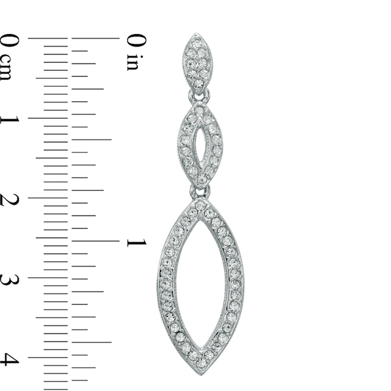 Main Image 2 of AVA Nadri Crystal Drop Earrings in White Rhodium Brass