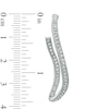 Thumbnail Image 2 of AVA Nadri Crystal Wavy Hoop Earrings in White Rhodium Brass