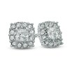 Thumbnail Image 1 of AVA Nadri Cubic Zirconia and Crystal Stud Earrings in White Rhodium Brass