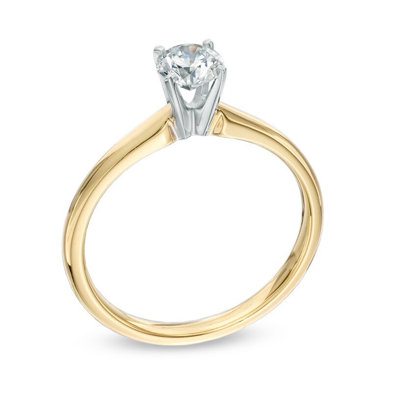 Main Image 2 of 1/2 CT. Diamond Solitaire Engagement Ring in 14K Gold