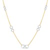 Thumbnail Image 1 of Infinity Station Necklace in 10K Two-Tone Gold - 17"