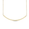 Thumbnail Image 1 of Polished Curve Bar Necklace in 10K Gold - 17"