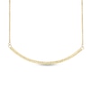 Thumbnail Image 0 of Polished Curve Bar Necklace in 10K Gold - 17"