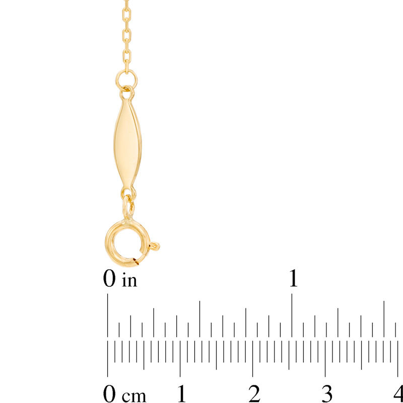 Main Image 2 of Sideways Cross Station Necklace in 10K Gold