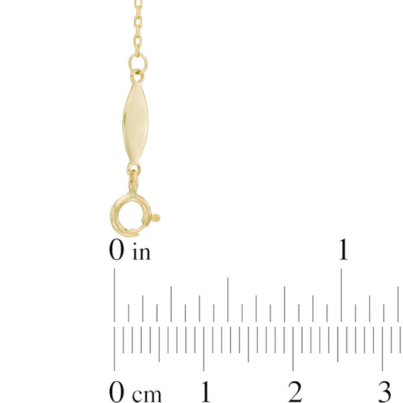 Main Image 2 of Sideways Cross Station Bracelet in 10K Gold - 7.5"