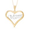 Thumbnail Image 1 of "MOM" Heart Pendant in 10K Two-Tone Gold