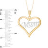 Thumbnail Image 2 of "MOM" Heart Pendant in 10K Two-Tone Gold