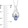 Thumbnail Image 2 of Oval Tanzanite and 1/10 CT. T.W. Diamond Pendant in 14K White Gold