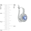 Thumbnail Image 1 of 4.0mm Tanzanite and 5/8 CT. T.W. Diamond Drop Earrings in 14K White Gold