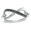 Thumbnail Image 1 of 1/15 CT. T.W. Black Diamond Infinity Ring in Sterling Silver