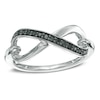 Thumbnail Image 0 of 1/15 CT. T.W. Black Diamond Infinity Ring in Sterling Silver