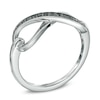 Thumbnail Image 2 of 1/15 CT. T.W. Black Diamond Infinity Ring in Sterling Silver