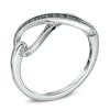 Thumbnail Image 1 of 1/15 CT. T.W. Black Diamond Infinity Ring in Sterling Silver