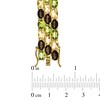 Thumbnail Image 2 of Oval Multi-Gemstone Stack Bracelet in Sterling Silver with 18K Gold Plate
