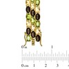 Thumbnail Image 1 of Oval Multi-Gemstone Stack Bracelet in Sterling Silver with 18K Gold Plate