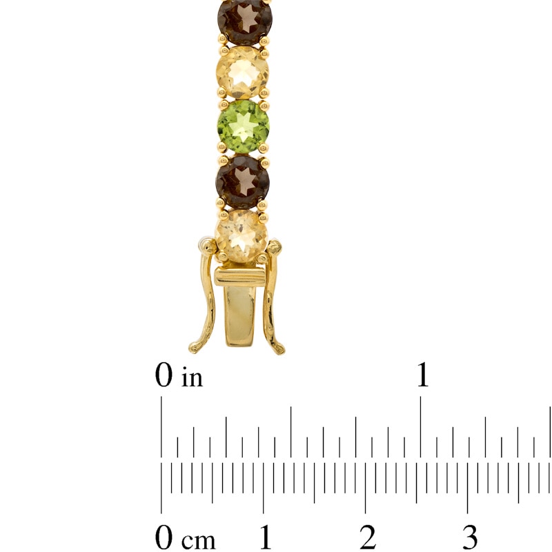 Main Image 2 of Multi-Gemstone Tennis Bracelet in Sterling Silver with 18K Gold Plate