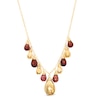 Thumbnail Image 1 of Briolette Multi-Gemstone Necklace in Sterling Silver with 18K Gold Plate - 17.75"