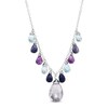 Thumbnail Image 1 of Briolette Multi-Gemstone Necklace in Sterling Silver - 17.75"