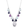 Thumbnail Image 0 of Briolette Multi-Gemstone Necklace in Sterling Silver - 17.75"