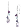 Thumbnail Image 1 of Briolette Multi-Gemstone Earrings in Sterling Silver
