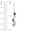 Thumbnail Image 2 of Briolette Multi-Gemstone Earrings in Sterling Silver