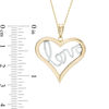 Thumbnail Image 1 of "LOVE" Heart Pendant in 10K Two-Tone Gold